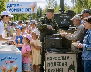 День ВДВ в Твери: сладости и мороженое для детей